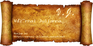 Várnai Julianna névjegykártya
